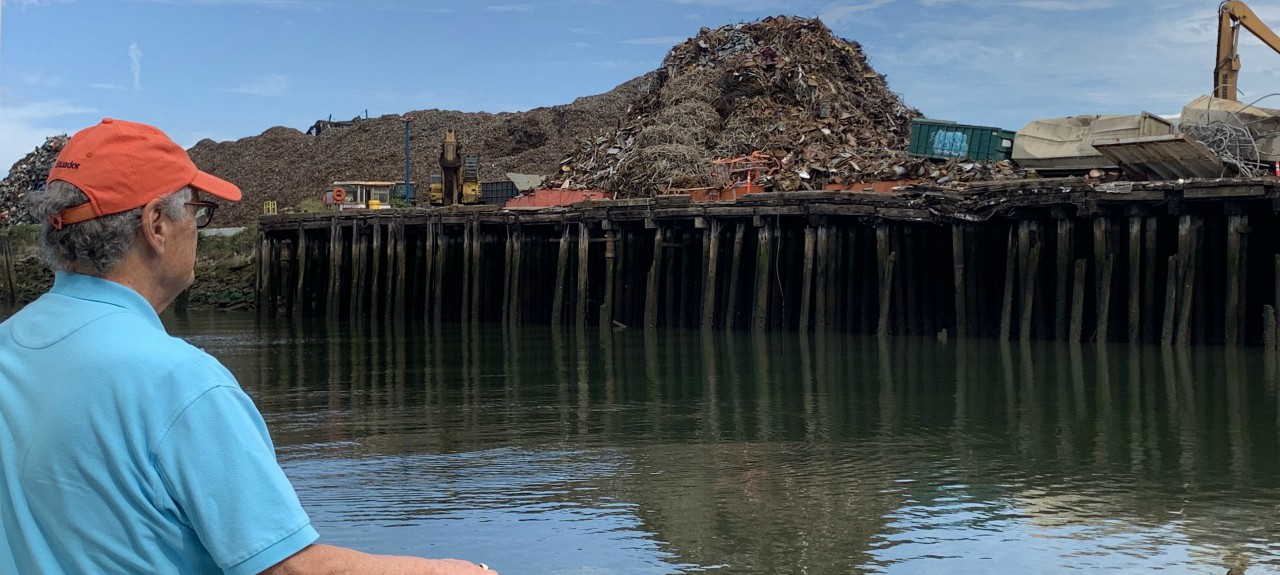 Seattle Foundation board member Steve Hill gazes at the banks of the Duwamish River on a recent tour of the area. Photo by Elizabeth List