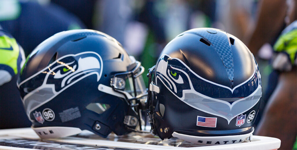 Seahawks helmets