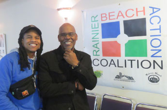 Father and son Jerrell and Gregory Davis represent Ranier Beach Action Coalition
