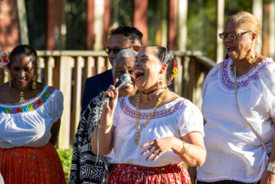Seattle Foundation’s Neighbor to Neighbor (N2N) grantees Amigos de Seattle & Panama Folklore perform last year at a gathering celebrating grant recipients.