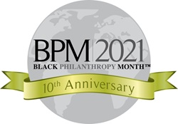 Black Philanthropy Month 2021 emblem | 10th Anniversary