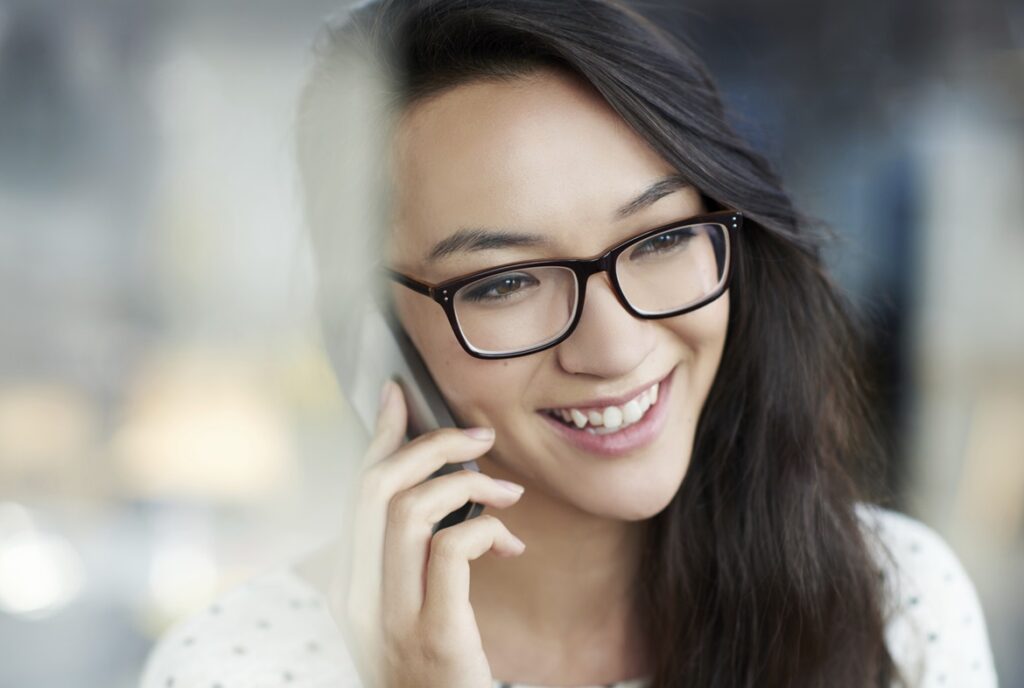 woman on phone