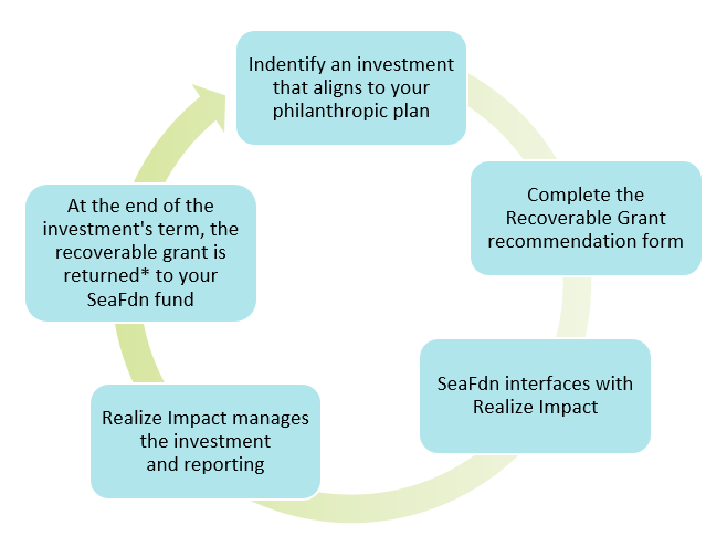 flow chart that simplifies the process for impact investing