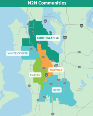 Map of Seattle Foundation partner neighborhoods